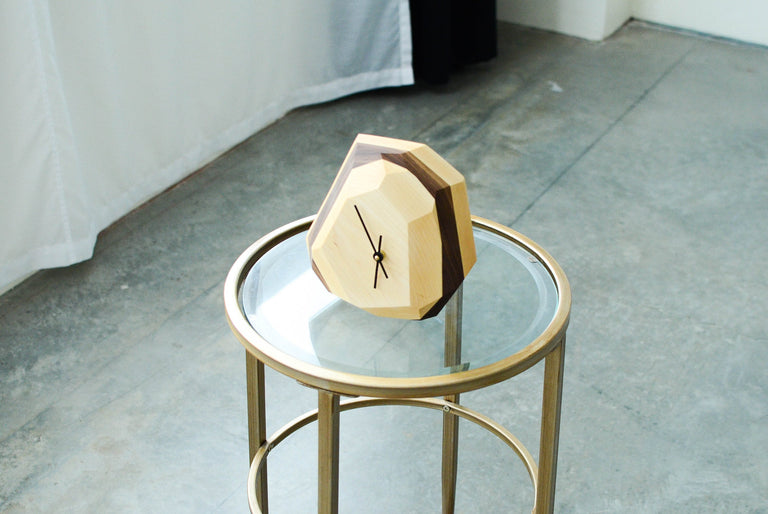 Geometric Wall & Table Clock by Iron Roots Designs | made in Berkeley, CA