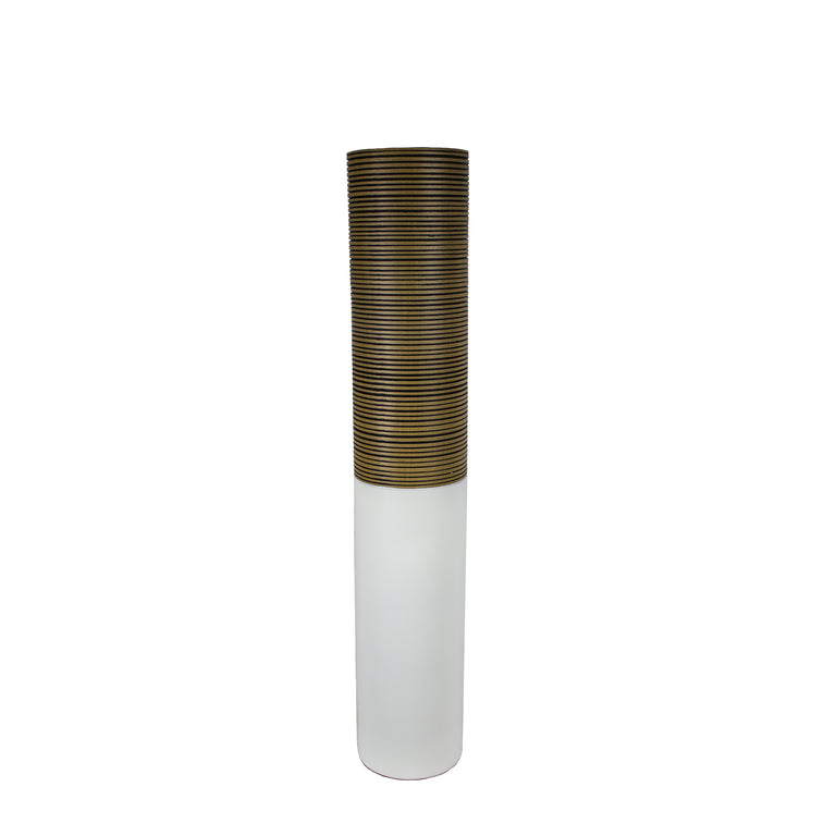 WHITE & BROWN RESIN VASE 25"