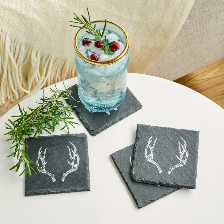 ANTLER SLATE COASTERS 