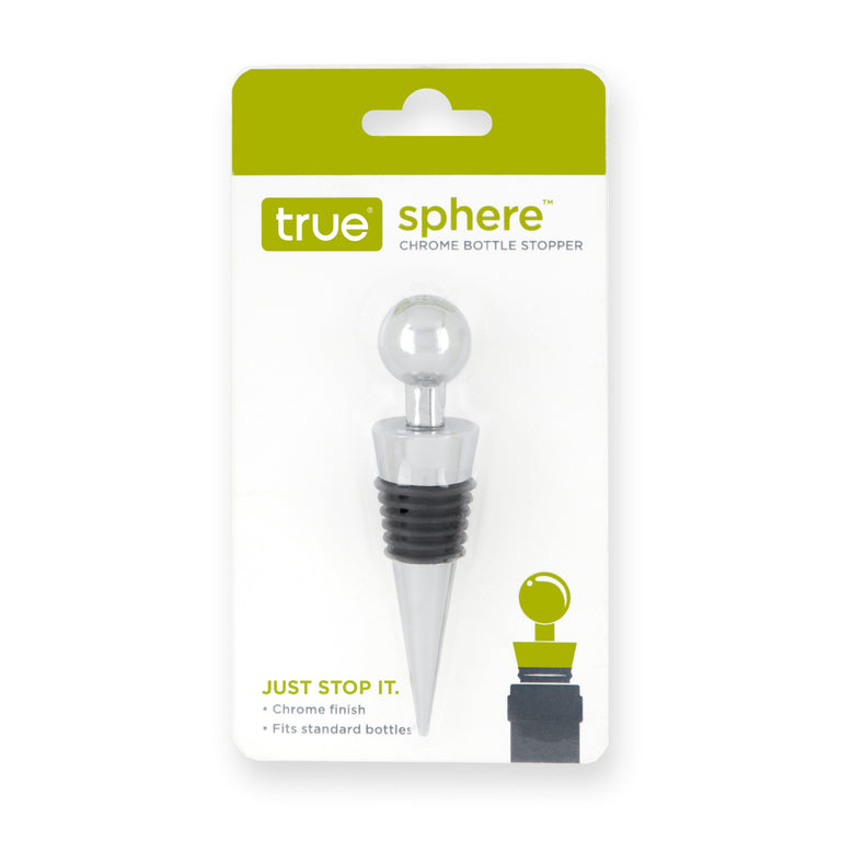 SPHERE: CHROME BOTTLE STOPPER