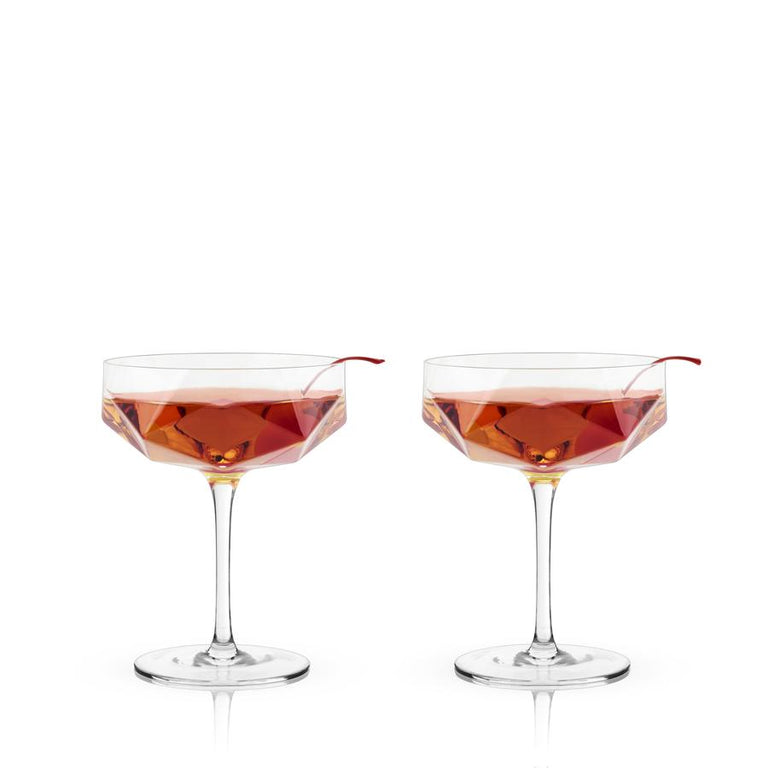 FACETED CRYSTAL COUPES | COCKTAIL