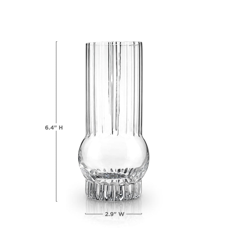 DECO CRYSTAL HIGHBALL GLASSES