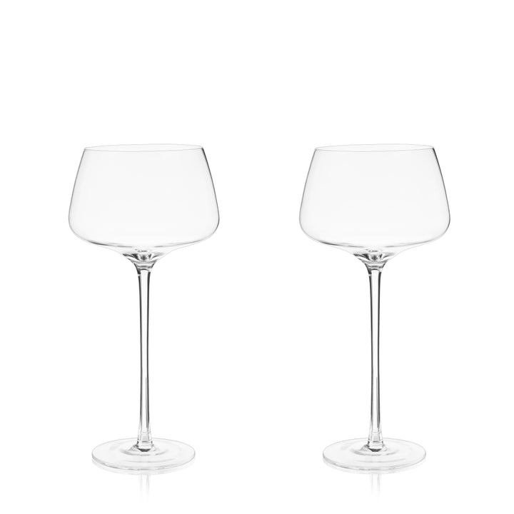 ANGLED CRYSTAL COCKTAIL GLASSES