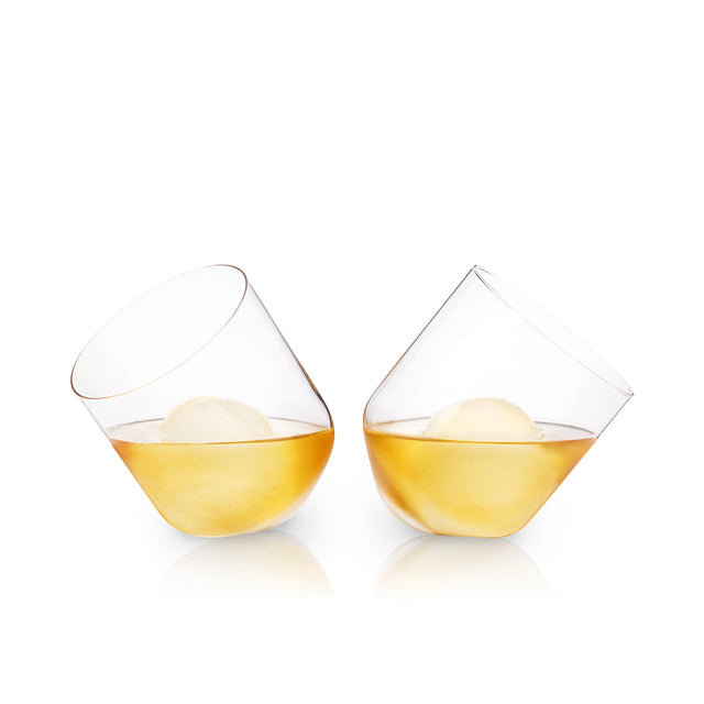 ROLLING CRYSTAL WHISKEY TUMBLERS