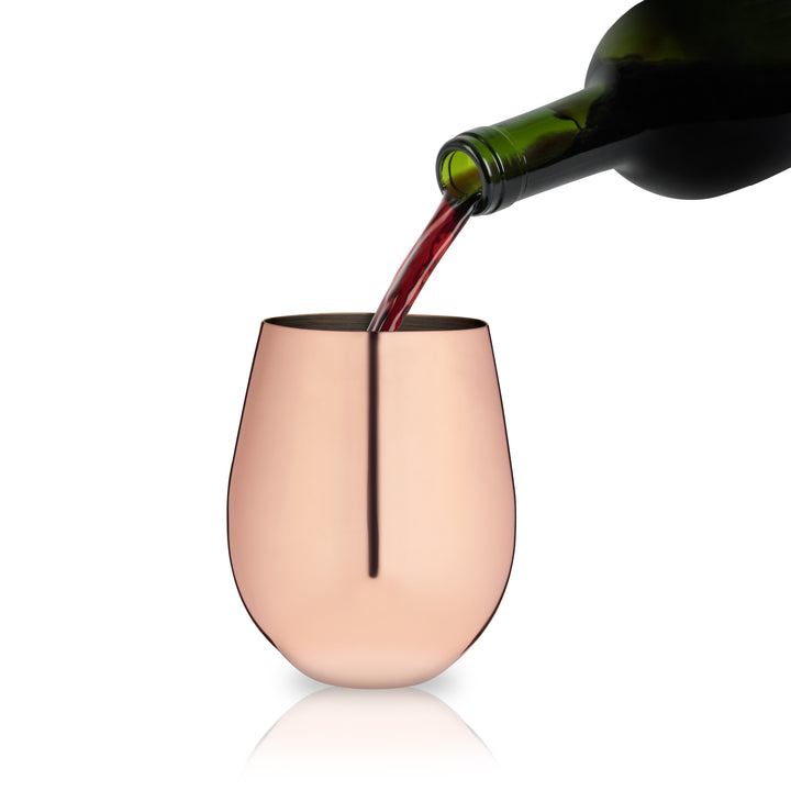 STEMLESS STEEL WINE GLASSES