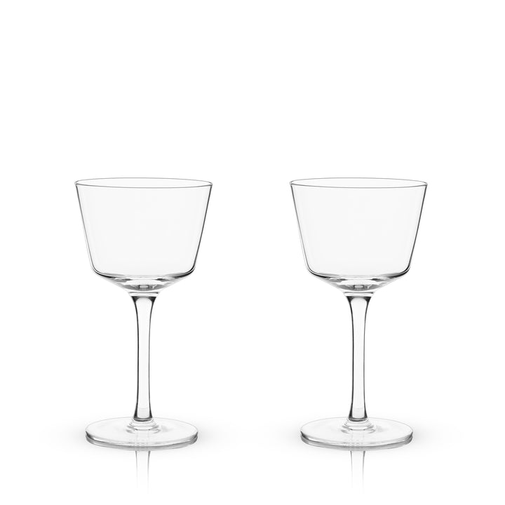 ANGLED CRYSTAL COCKTAIL GLASSES