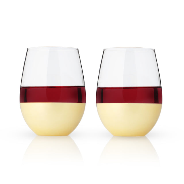 GOLD-DIPPED WINE TUMBLERS 