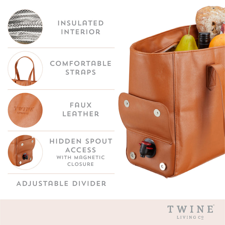 INSULATED WINE TOTE W/ SPOUT 