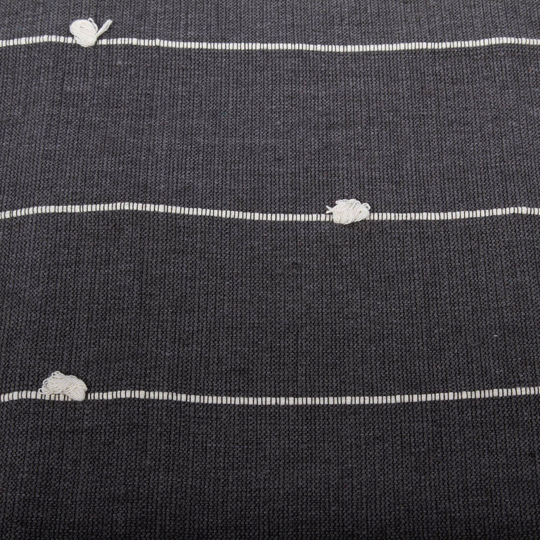 DARK GREY ON POINT STITCHED LINE PILLOW (OAXACA)