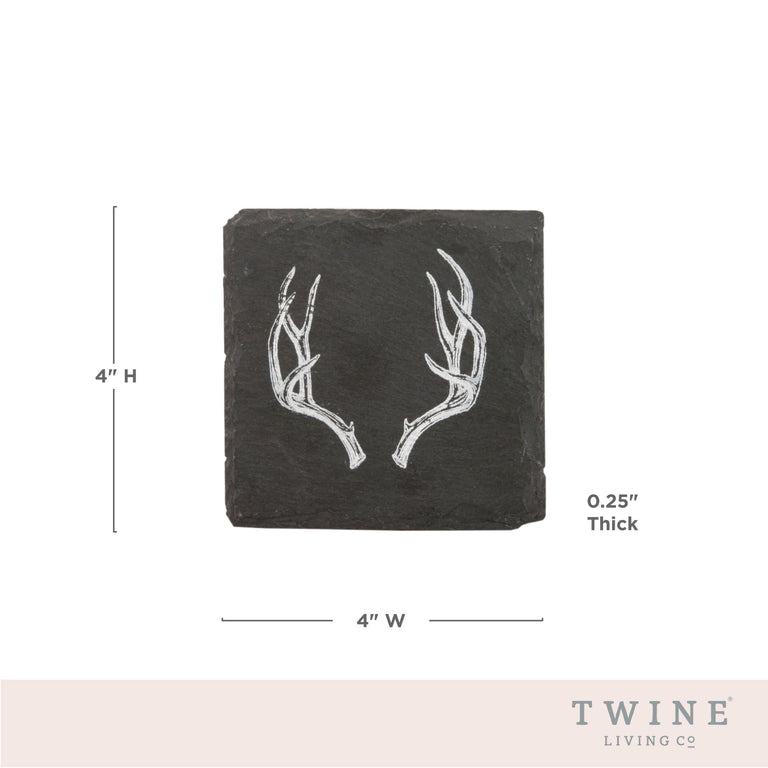 ANTLER SLATE COASTERS 