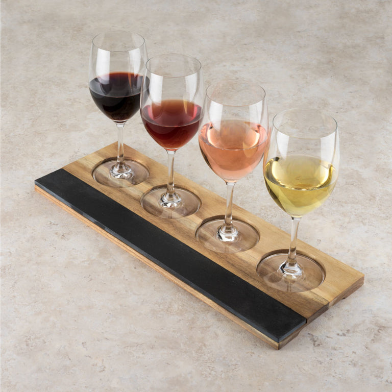 ACACIA WOOD WINE FLIGHT BOARD 