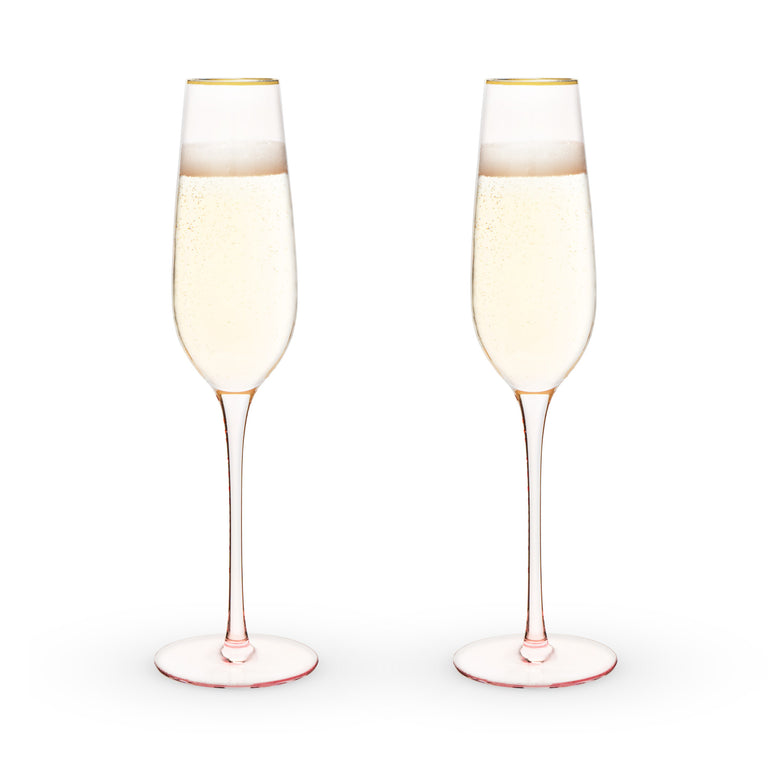 ROSE CRYSTAL CHAMPAGNE FLUTE 