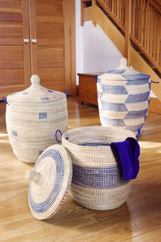 INDIGO & WHITE BASKETS (SENEGAL) | STORAGE