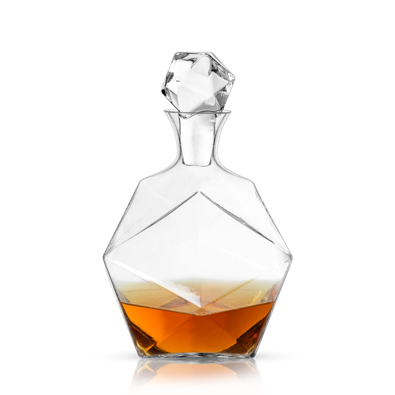 FACETED CRYSTAL LIQUOR DECANTER