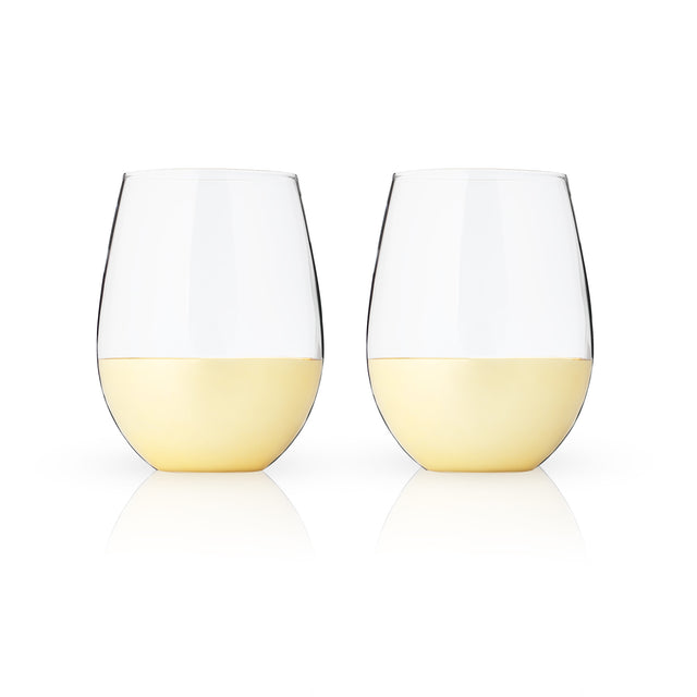 GOLD-DIPPED WINE TUMBLERS 