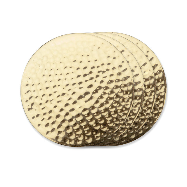 HAMMERED BRASS COASTERS