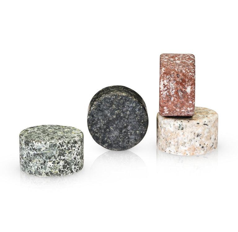 GLACIER ROCKS SOAPSTONE CUBE AND TUMBLER (SET OF 8)