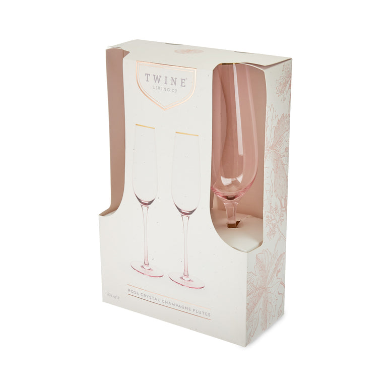 ROSE CRYSTAL CHAMPAGNE FLUTE 