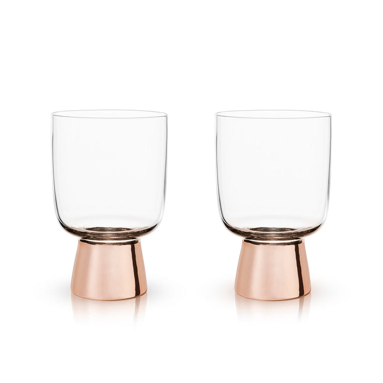 COPPER FOOTED TUMBLERS