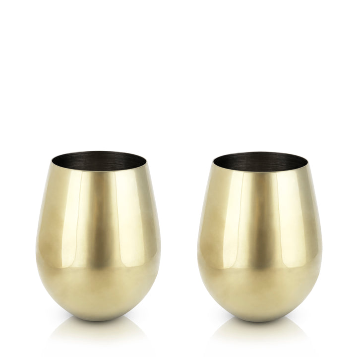 STEMLESS STEEL WINE GLASSES