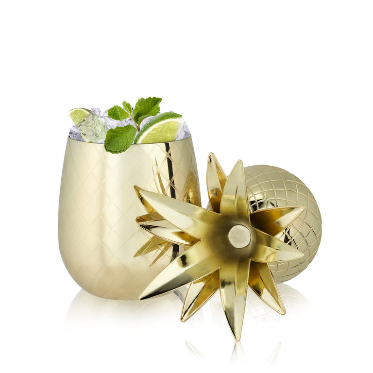 GOLD PINEAPPLE TUMBLER