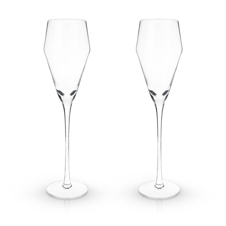 ANGLED CRYSTAL COCKTAIL GLASSES