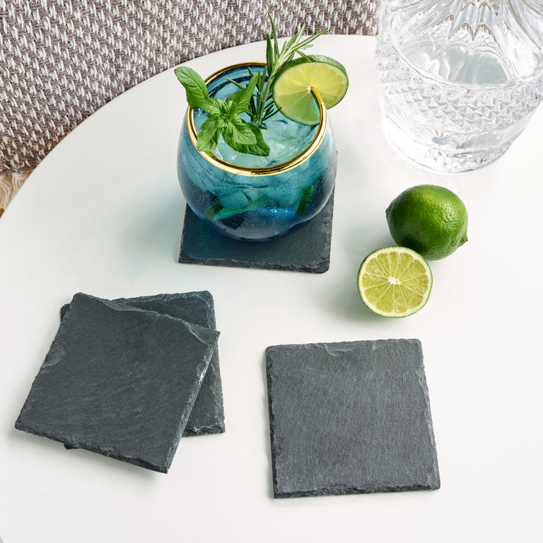 SQUARE SLATE COASTERS 