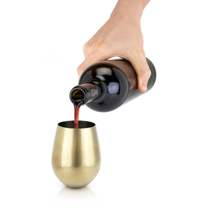 STEMLESS STEEL WINE GLASSES