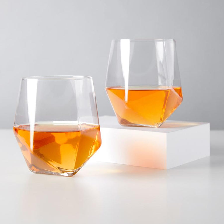 FACETED CRYSTAL TUMBLERS | COCKTAIL