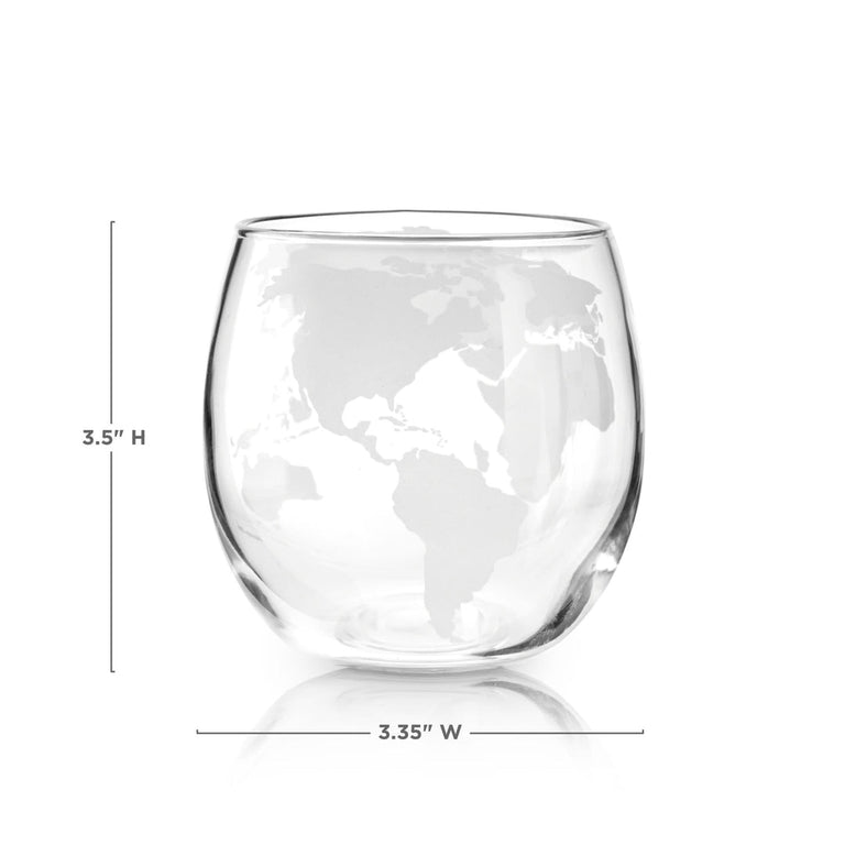 GLOBE WHISKEY TUMBLERS