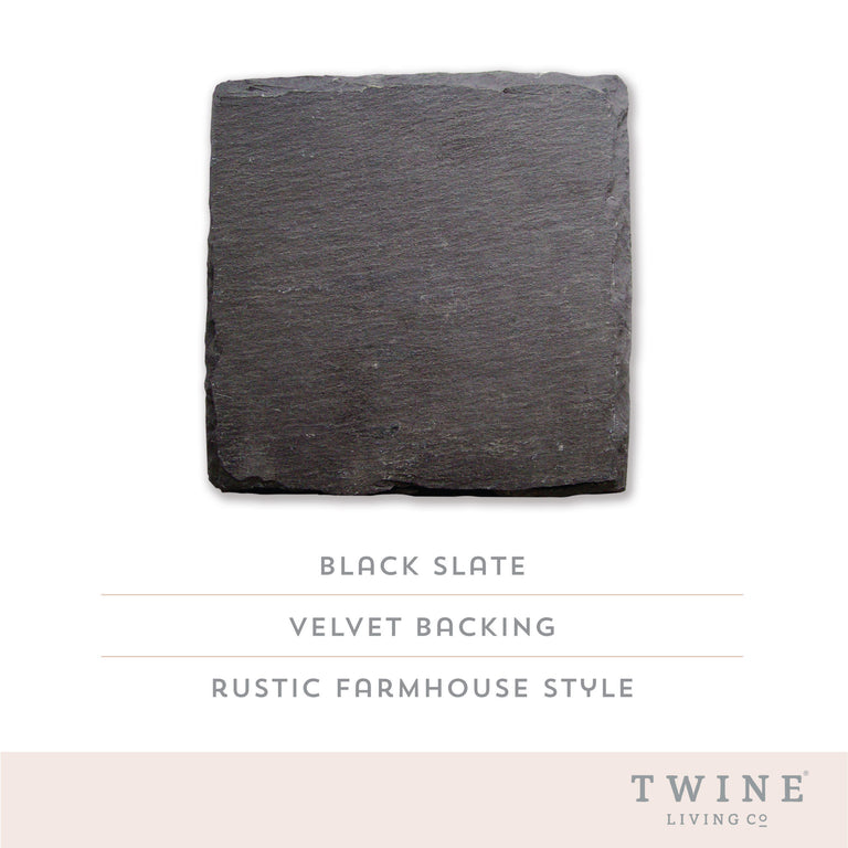 SQUARE SLATE COASTERS 